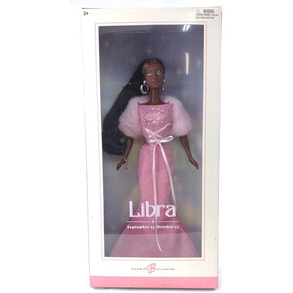 Barbie Zodiac African American Waage in elegantem rosa Kleid mit wertvollen Details