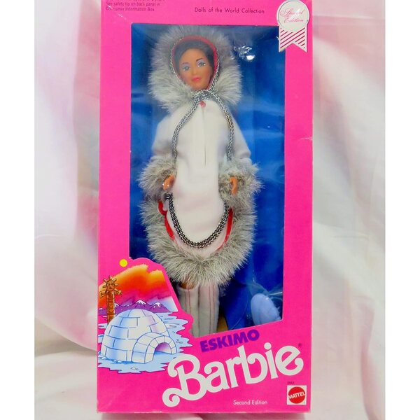 Dolls of the World Collection Barbie Eskimo Special Edition 1990 mit Ständer
