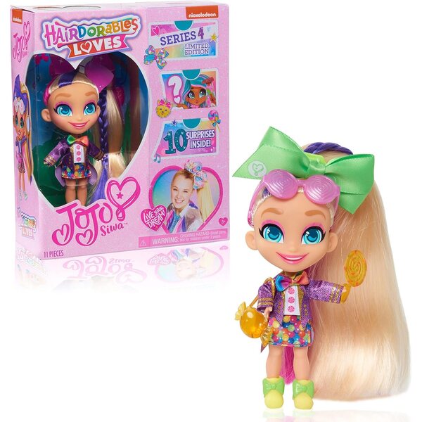 JoJo Siwa Hairdorables Loves JoJo Limited Edition mit 10 Überraschungen, Kinder ab 3+