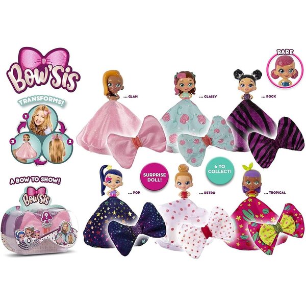 Bow'Sis IMC Toys: Sammlung von 6 Bögen mit versteckter Puppe und über 40 Kombinationen