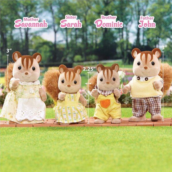 Calico Critters Haselnuss Eichhörnchenfamilie – Lern- und Kreativspielset