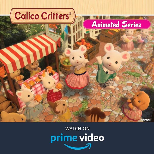 Pandabear Family Wild Calico Critters mit detaillierter Kleidung und Gelenken