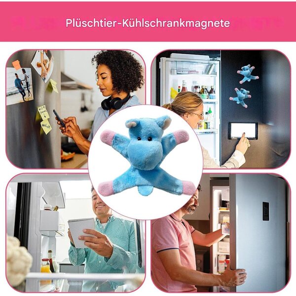 Magnetische Plüschtiere für Kinder – dekorative Kühlschrankmagnete 6x9 cm