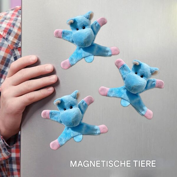 Magnetische Plüschtiere für Kinder – dekorative Kühlschrankmagnete 6x9 cm