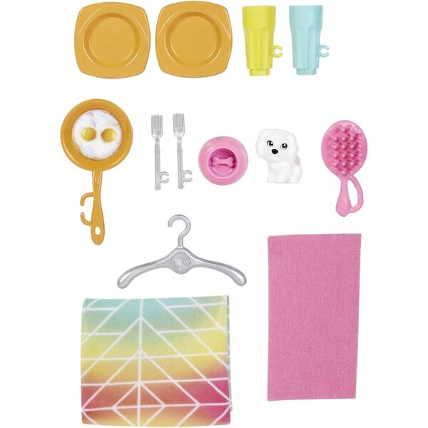 Casa delle Bambole Barbie con 4 Aree di Gioco, Arredamento Completo e Accessori