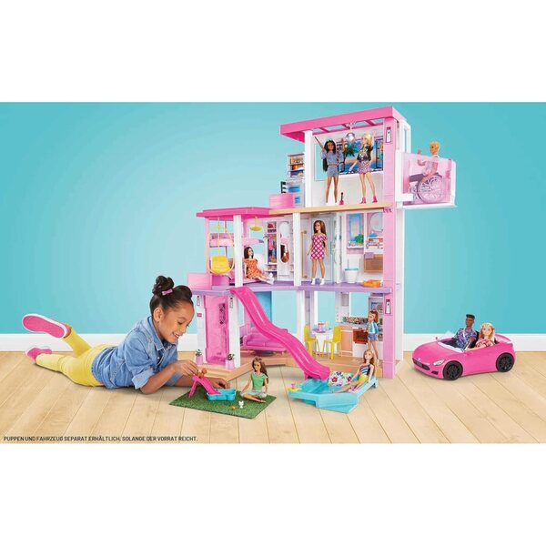 Barbie Dream House 3 Piani con Piscina, Ascensore e 75+ Accessori per Bambini 3+