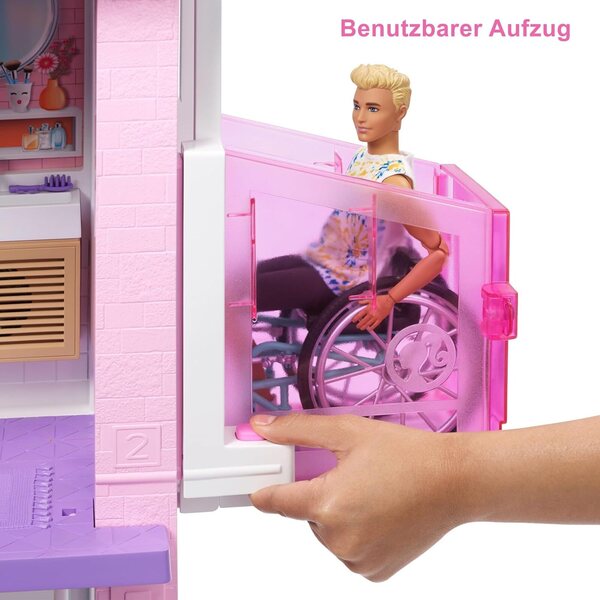 Barbie Dream House 3 Piani con Piscina, Ascensore e 75+ Accessori per Bambini 3+
