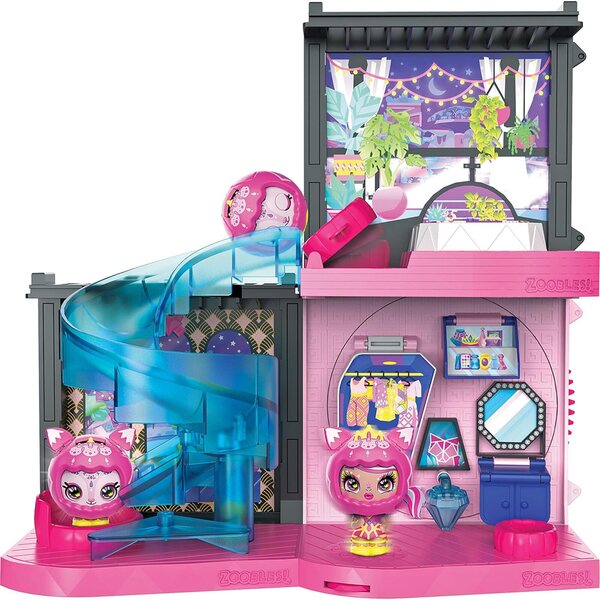 Zoobles Magic Mansion Casa dei Sogni con 3 Stanze Trasformabili, Scivolo e Accessori
