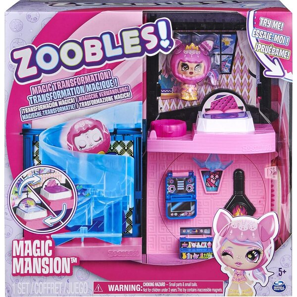 Zoobles Magic Mansion Casa dei Sogni con 3 Stanze Trasformabili, Scivolo e Accessori