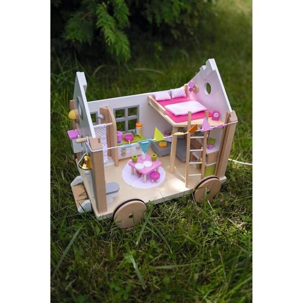 goki Tiny House Hygge 40-teiliges mobiles Puppenhaus im skandinavischen Stil