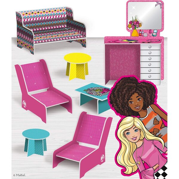 Lisciani Barbie Dreamvilla – 3D-Haus zum Bauen und Dekorieren für Kinder ab 4 Jahren
