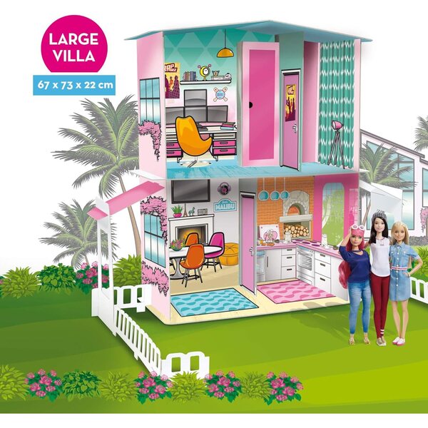 Lisciani Barbie Dreamvilla – 3D-Haus zum Bauen und Dekorieren für Kinder ab 4 Jahren