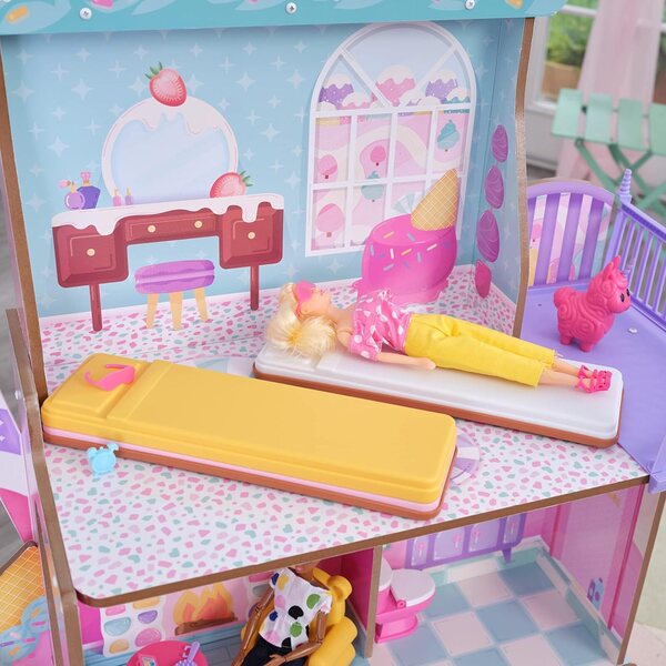 KidKraft Candy Castle: Casa delle Bambole in Legno con Accessori e Lama-Einhorn