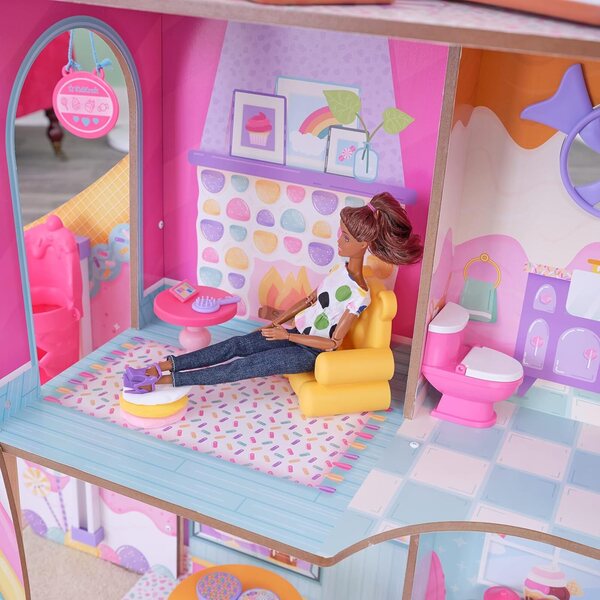 KidKraft Candy Castle: Casa delle Bambole in Legno con Accessori e Lama-Einhorn