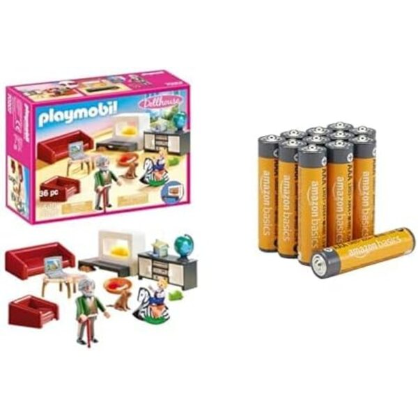 PLAYMOBIL Casa delle Bambole Soggiorno con Effetto Luce per Bambini 4+ Anni