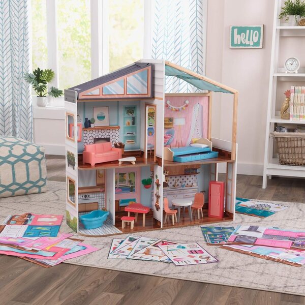 KidKraft 10154 casa delle bambole in legno per bambini con design innovativo e accessori