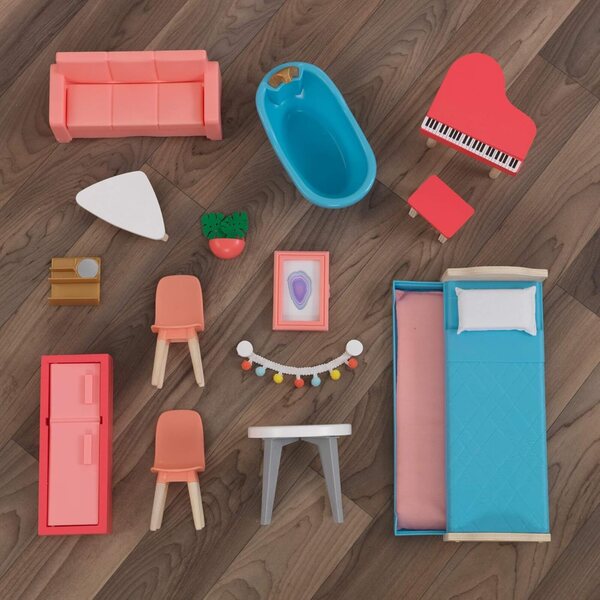 KidKraft 10154 casa delle bambole in legno per bambini con design innovativo e accessori