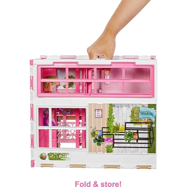 Casa Barbie con 4 Aree Gioco, Mobili Completi, Doppio Piano e Accessori