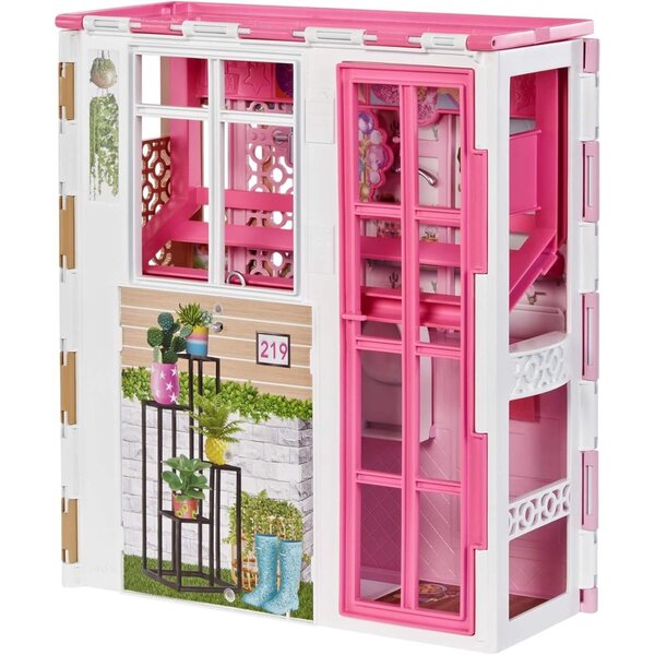 Casa Barbie con 4 Aree Gioco, Mobili Completi, Doppio Piano e Accessori