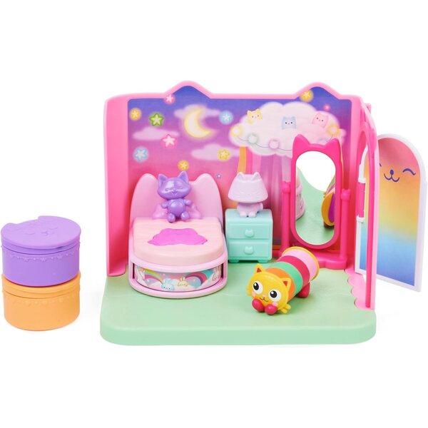 Gabby's Dollhouse Deluxe Raum Sweet Dreams und Prime and Pamper für Kinder ab 3+ Jahren