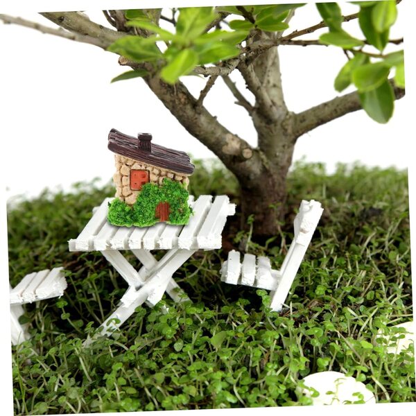 9-teiliges Set aus Minihäusern und Gartenzubehör für Dekoration und Heimwerker