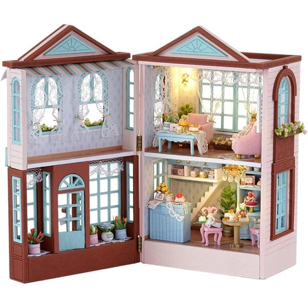 Bausatz für ein Miniatur-Holzhaus mit Süßigkeiten- und Milchtee-Thema, perfektes Geschenk