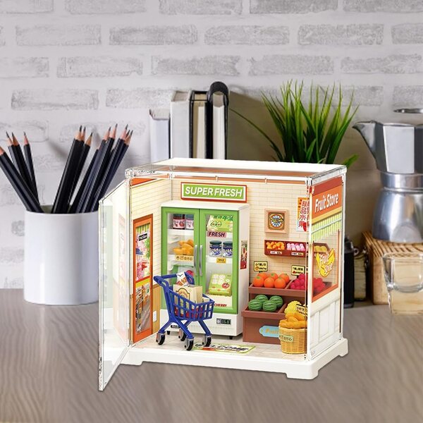 Set Miniatura Casa con Mobili e Accessori in ABS - Gioco Creativo e Decorativo