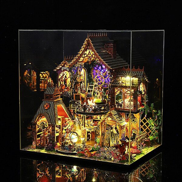 Miniatura Casa in Legno da Montare con Mobilio - kit per Adulti e Decorazione
