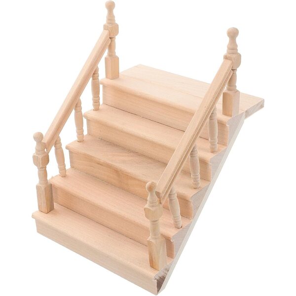 Mini-Holzleiter für Puppenhaus, realistisches Miniatur-Dekorationszubehör