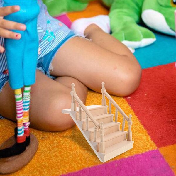 Mini-Holzleiter für Puppenhaus, realistisches Miniatur-Dekorationszubehör