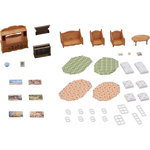 Casa a schiera Sylvanian Families con mansarda, 5 stanze, balcone e vera luce