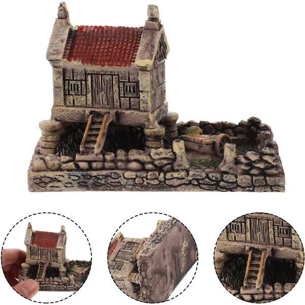 Miniaturhaus aus Harz zur Gartendekoration 7,3x6,2x5 cm