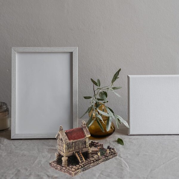 Miniaturhaus aus Harz zur Gartendekoration 7,3x6,2x5 cm