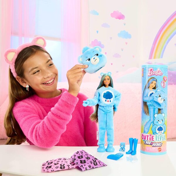 Barbie Cutie enthüllt Glücksbärchis mit 10 Überraschungen und weichem Kostüm