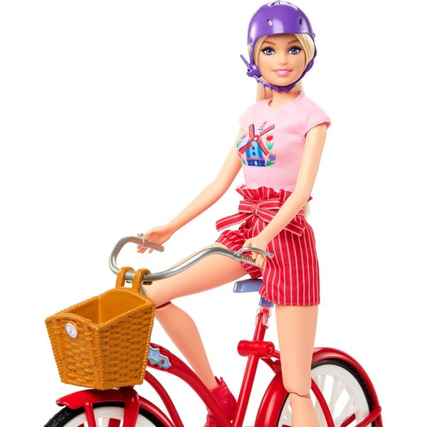Barbie-Set mit Fahrrad Mattel HWJ00 – Spiel und Zubehör für Mädchen