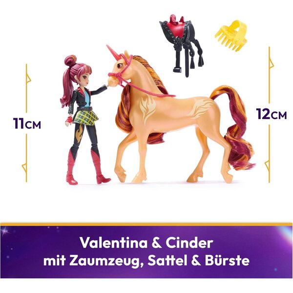 Einhorn-Akademie Valentina mit Einhorn-Asche – Originales 12-cm-Set für Mädchen ab 4 Jahren