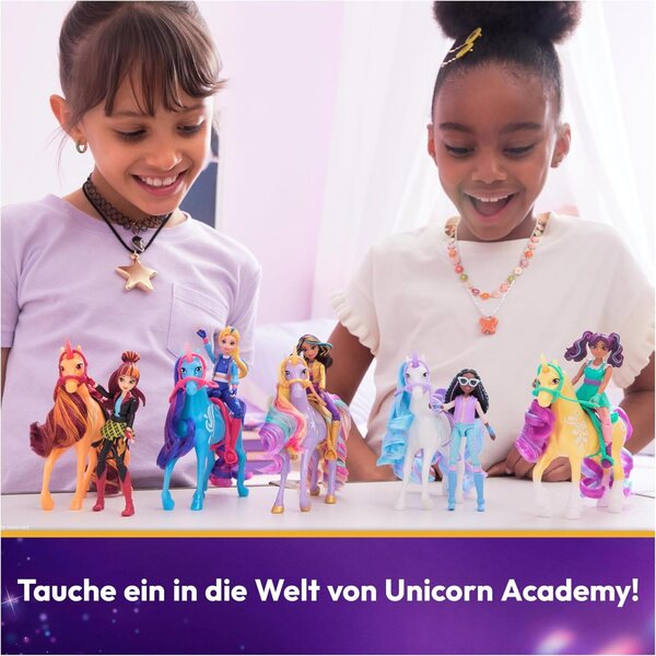Einhorn-Akademie Valentina mit Einhorn-Asche – Originales 12-cm-Set für Mädchen ab 4 Jahren