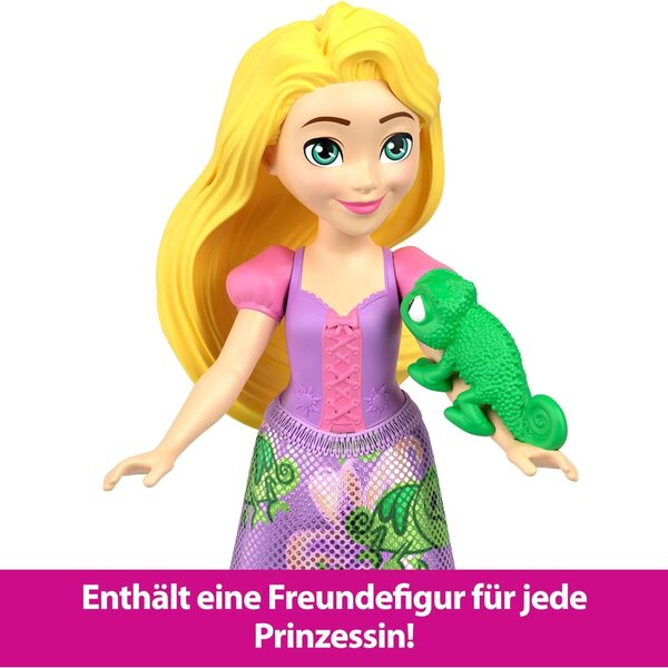 Disney Princess Set bestehend aus 5 mobilen Puppen mit abnehmbarer Kleidung und 5 Freundfiguren
