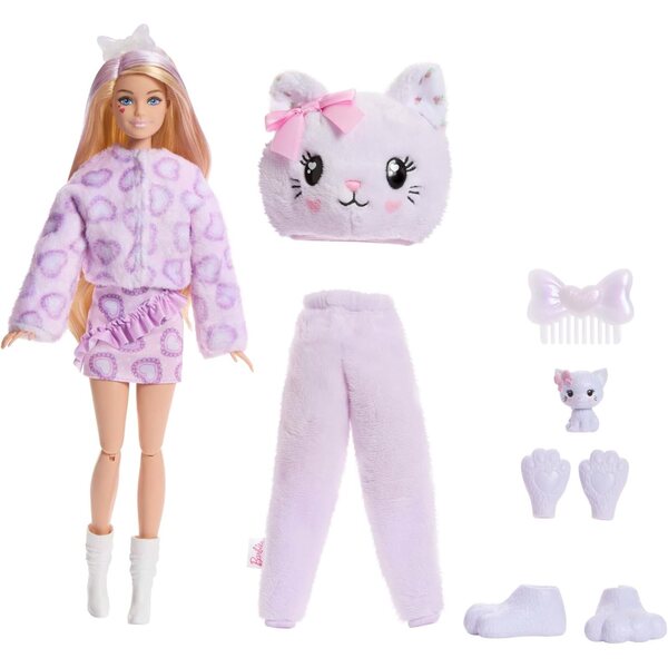 Barbie Cutie Reveal Kit mit 10 Accessoires und Accessoires – Farbwechselspiel