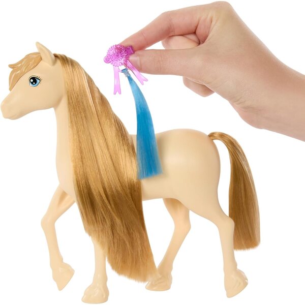 Barbie Mysteries Cavallo con Manto Lungo e Accessori per Styling Creativo