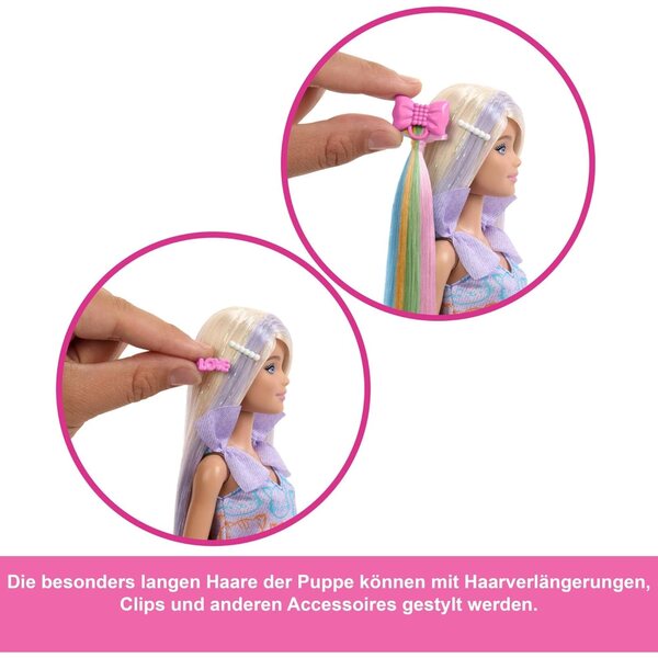 Barbie Fun & Fancy Puppe con Accessori, Capelli Lunghi Biondi e 2 Look Moda
