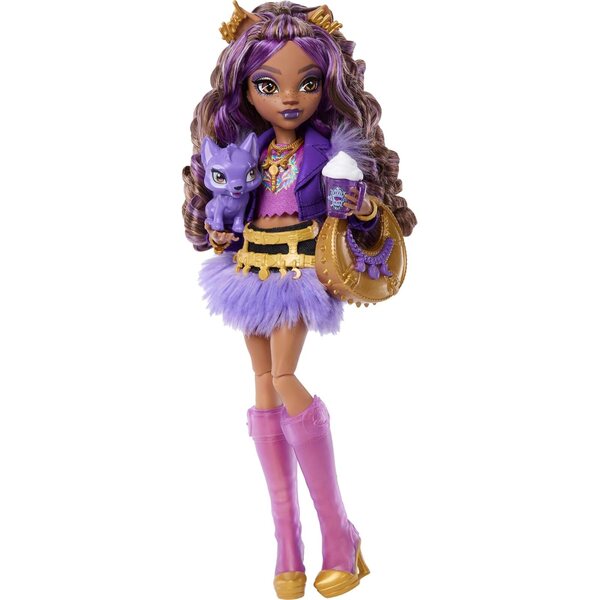 Monster High Clawdeen Wolf con Wolfskind Crescent e 7 Accessori Moda e Storie