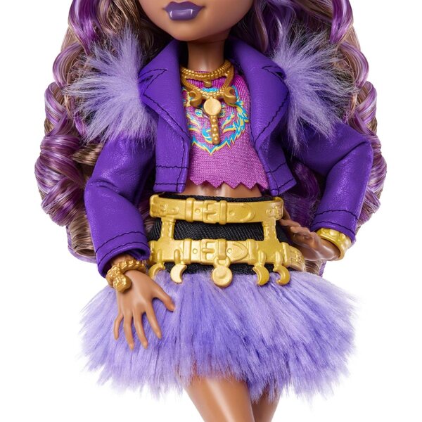 Monster High Clawdeen Wolf con Wolfskind Crescent e 7 Accessori Moda e Storie
