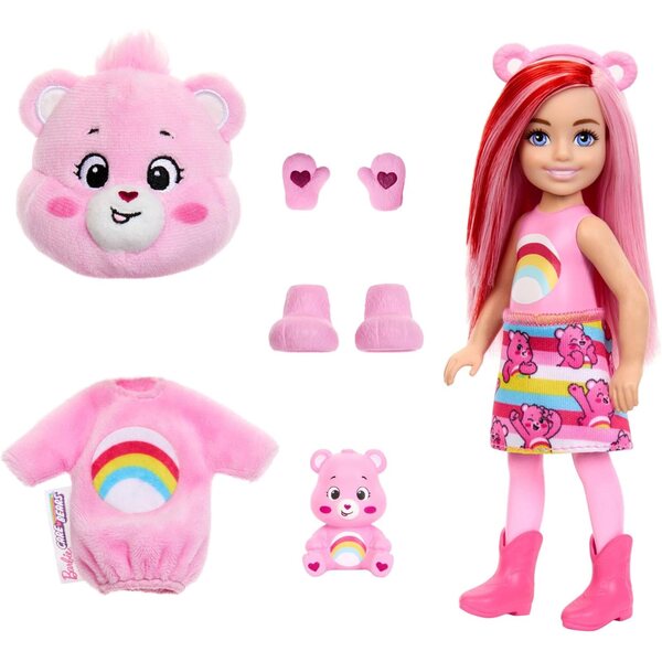 Barbie Cutie Reveal Chelsea – Puppe mit Plüschkostüm und 6 Überraschungen zum Entdecken