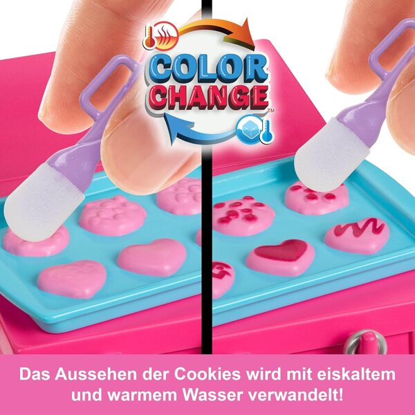Barbie e Teresa set cucina con oltre 20 accessori e biscotti effetto colore