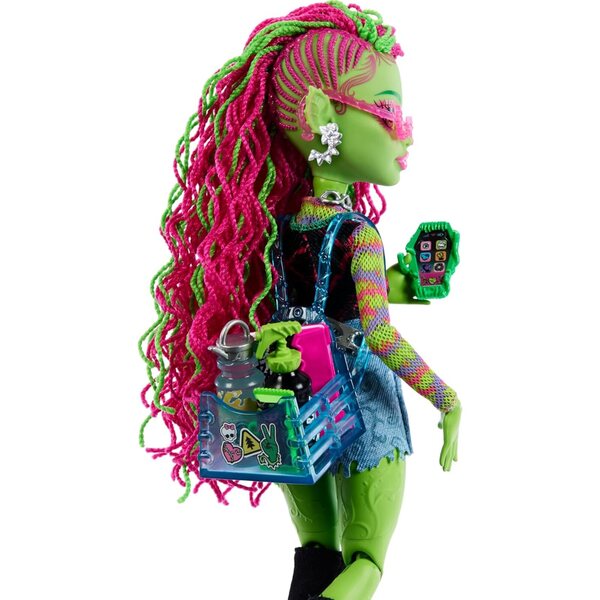 Monster High Venus McFlytrap mit Kaukatze und Zubehör für gruselige Abenteuer