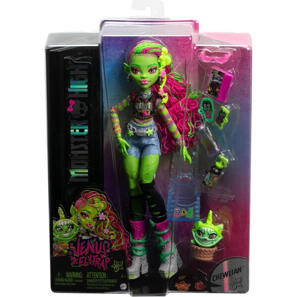 Monster High Venus McFlytrap mit Kaukatze und Zubehör für gruselige Abenteuer