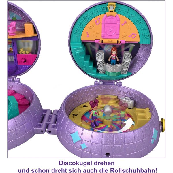 Polly Pocket Game Set HCG24 Skateboard mit Micro-Puppen und 15 Zubehörteilen