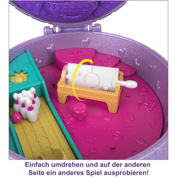 Polly Pocket Game Set HCG24 Skateboard mit Micro-Puppen und 15 Zubehörteilen