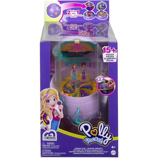 Polly Pocket Game Set HCG24 Skateboard mit Micro-Puppen und 15 Zubehörteilen